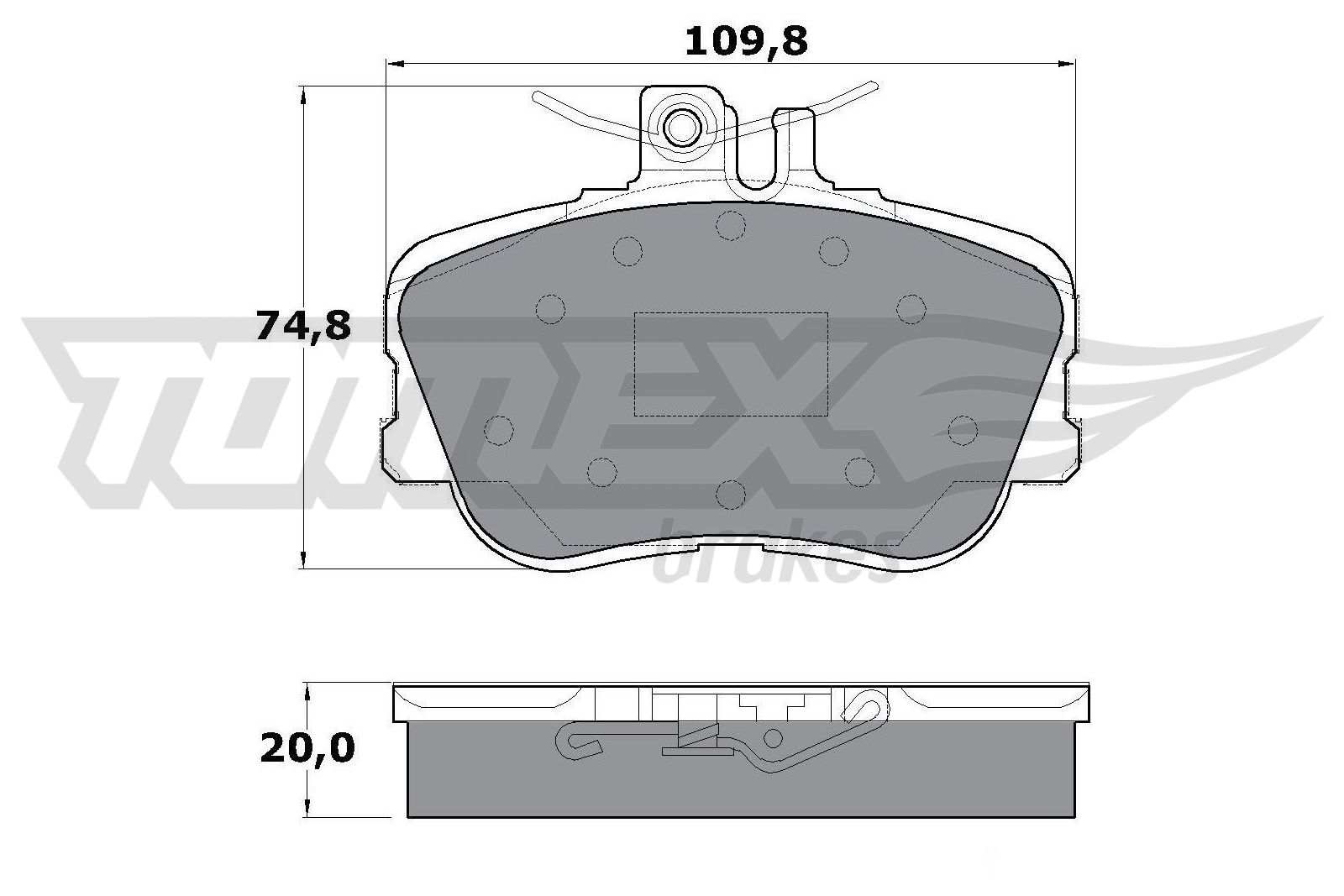 Sada brzdových platničiek kotúčovej brzdy TOMEX Brakes